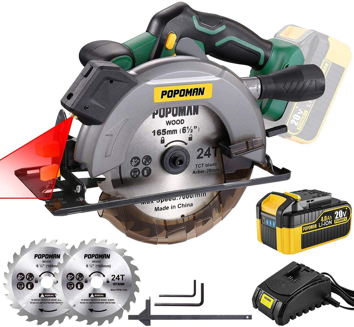 115mm Cordless Circular Saw Laser Guide Electric Circular Saw 20V 3400RPM  Saw Power Tool With Rechargeable Lithium Battery Saw - AliExpress