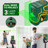 POPOMAN Laser Level Green 2x360°, Line laser rechargeable with Lithium  battery, Self Leveling, Pulsed mode, Magnetic Auxiliary Supporting Bracket,  IP54, Carry bag Include - MTM340B : : DIY & Tools